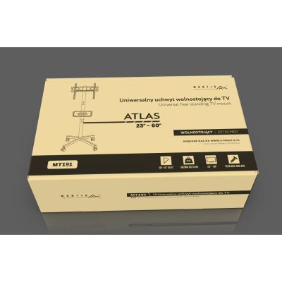 6. MONTIS Mobile TV-Halterung 23"-60" MT191 ATLAS / Schwarz / VESA 400x400
