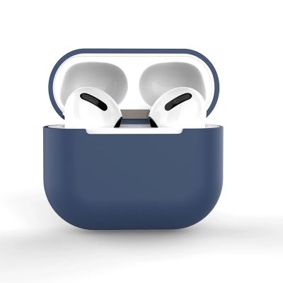 Hülle für AirPods 2 / AirPods 1 Silikon-Softcover für Kopfhörer blau (Hülle C)
