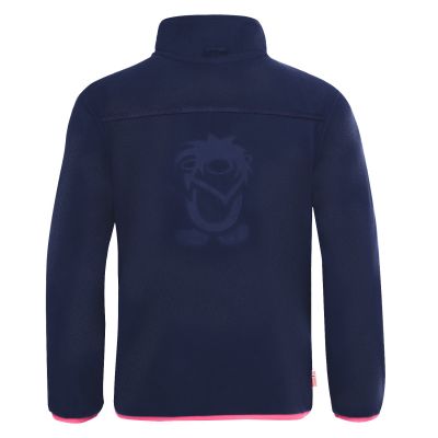 2. Trollkids Girls Oppdal Jacket XT Fleecejacke mit Reißverschluss für Mädchen, Marineblau/Pink (415-114)