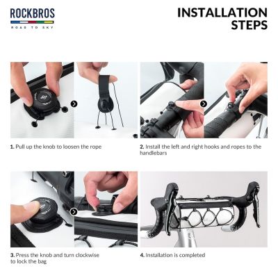 2. ROCKBROS TL002 Lenkertasche, Schwarz