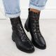 7. Damen-Stiefeletten mit Blumenmuster, schwarz, Jezzi ASA62-16