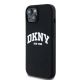 2. DKNY Liquid Silicone White Printed Logo MagSafe Case für iPhone 15 Plus / 14 Plus - Schwarz