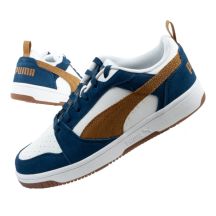 Puma Rebound v6 Herren-Sportschuhe, modisch und bequem, weiß, marineblau, braun