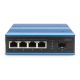 7. Industrieschalter 4x 100 Base-TX + 1x Uplink 100Base-FX (ohne Modul) DIN erweiterter Temperaturbereich.
