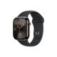 Apple Watch Series 10 GPS + Cellular 42 mm mit Schiefer-Titangehäuse und schwarzem Sportarmband – M/L