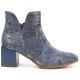 2. Damen-Ankle-Boots mit durchbrochenem Muster und Blockabsatz, blau, M.Daszyński SA217-6
