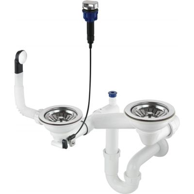 Siphon für 1,5- und 2-Becken-Granitspülen – Platzsparendes Modell ZXY 9973