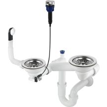 Siphon für 1,5- und 2-Becken-Granitspülen – Platzsparendes Modell ZXY 9973