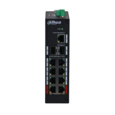 6. Dahua Technology PFS3211-8GT-120-V2 Switch, PoE, Network Giant, Tisch-/Wandmontage, Schwarz