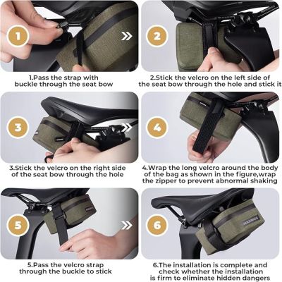 2. Rockbros Fahrradsatteltasche 0,4L blau