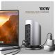 7. Axagon HMC-WL9 kabelgebundene Dockingstation, USB 3.2 Gen 2 (3.1 Gen 2) Type-C, Grau