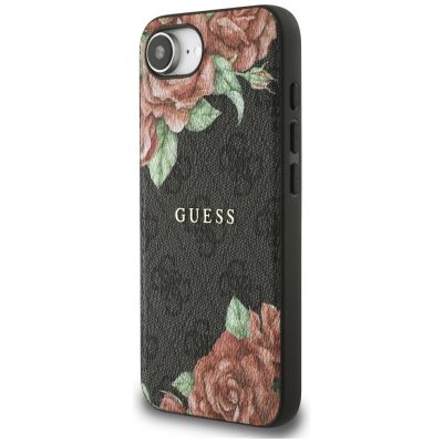 2. Guess 4G Flowers Print MagSafe Hülle für iPhone 16e - Schwarz