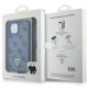 9. Guess GUHCP15SP4TDSCPB iPhone 15 6,1" blau/blaues Hardcase Crossbody 4G Metalllogo