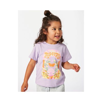 RIP CURL Rainbow Tropics Art Tee-Girl Purple