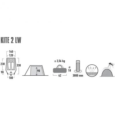 4. High Peak Kite 2 LW 10343 Zelt