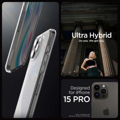 12. Spigen Ultra Hybrid-Hülle für iPhone 15 Pro Max – transparent und matt