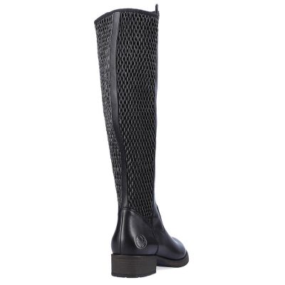 34. Rieker W Z9591-00 schwarze Lederstiefel 
