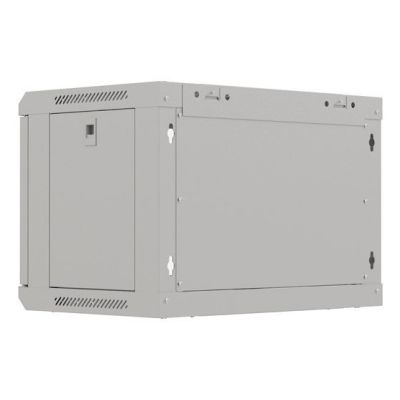 28. Lanberg 19" 6U 540x350 graue Glastür Wand-Rack-Schrank (Flat Pack)