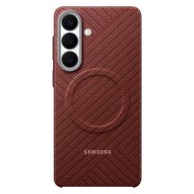 Samsung Carbon Magnet Case für Samsung Galaxy S26+, kompatibel mit MagSafe – rot