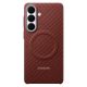 Samsung Carbon Magnet Case für Samsung Galaxy S26+, kompatibel mit MagSafe – rot