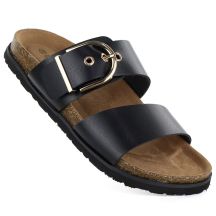 Schwarze Damen-Flip-Flops mit Schnalle, Modell Potocki 54325