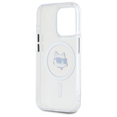 7. Karl Lagerfeld IML Metal Choupette Head MagSafe Case für iPhone 15 Pro Max - Weiß