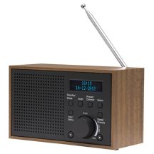 Radio Denver DAB-46 Dunkelgrau Internet Analog und Digital Schwarz, Braun