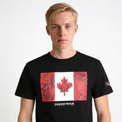 7. Canadian Peak JPALMEAK BLACK RM MEN 233 T-Shirt (RBMSZ2052H/CP-NOIR)