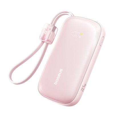 Baseus EnerFill FC21 Qpow 3 Ultra 20000mAh 22,5W Powerbank mit Display und Kabel – Pink