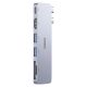 3. Baseus UltraJoy Series 6-in-1 USB-C 40Gb/s USB 3.0 HDMI 4K USB-Hub mit SD- und MicroSD-Kartenleser – Grau