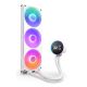 5. NZXT Kraken Elite 420 RGB All-in-One-Flüssigkeitskühler für Prozessoren, 14 cm, Weiß, 1 Stück.