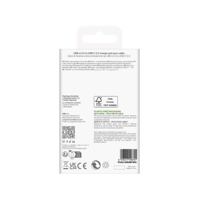 3. Puro TPE 10W USB-A - USB-C Kabel 3m - Weiß