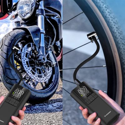 16. Wozinsky WPEP-8000 Kompressor, elektrische Pumpe, 8000-mAh-Powerbank, Taschenlampe – schwarz