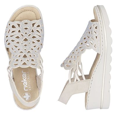 5. Beige Keilsandalen für Damen Rieker 67465-62