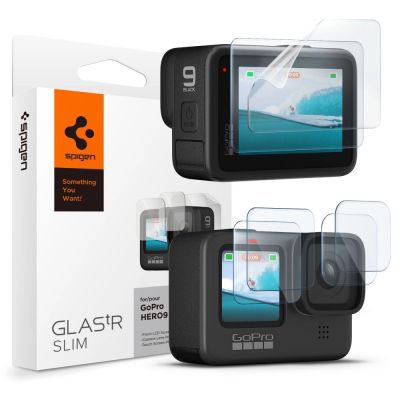 Spigen Glass.tR Slim gehärtetes Glas + Folie 2er-Set für GoPro Hero 9/10/11/12 – Transparent