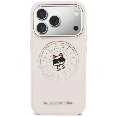 3. Karl Lagerfeld Point & Choupette Sketch MagSafe Hülle für iPhone 17 Pro Max – Pink