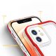 4. Klare 3in1 Hülle für iPhone 12 Frame Gel Cover rot