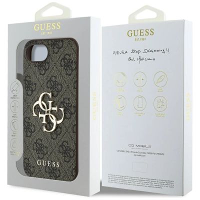 8. Guess 4G Big Logo Case für iPhone 16e - Braun