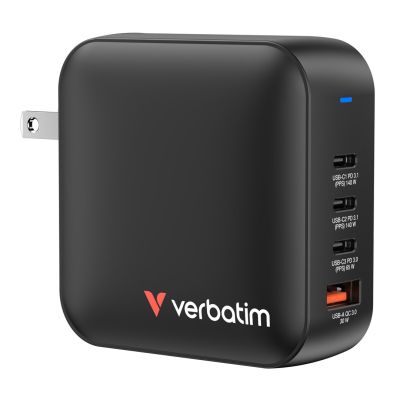 2. Verbatim Mini-GaN-Ladegerät 165W 3xUSB-C 1xUSB-A US/EU/UK
