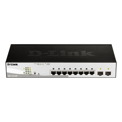 D-Link DGS-1210-08P Managed L2 Gigabit Ethernet (10/100/1000) PoE-Unterstützung Schwarz