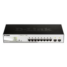 D-Link DGS-1210-08P Managed L2 Gigabit Ethernet (10/100/1000) PoE-Unterstützung Schwarz