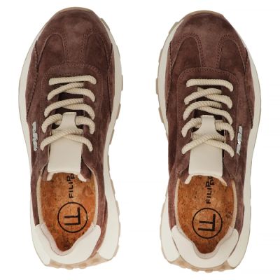 6. braune Leder-Plateau-Sneaker Filippo DP7498