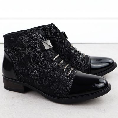 22. Schwarze Damen-Arbeitsstiefel mit Socken Sabatina