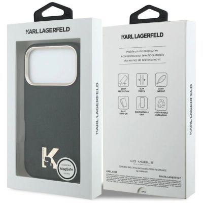 8. Karl Lagerfeld MagSafe Hülle mit Karl-Kopf-Logo für iPhone 17 Pro – Schwarz