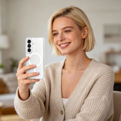 5. Tech-Protect MagSlim MagSafe Hülle für Samsung Galaxy S26 – Transparent Matt