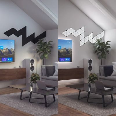 4. Nanoleaf Shapes Juodas Triangles Erweiterungspaket (3 Panels)