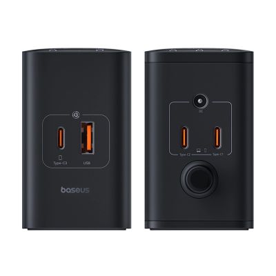 8. Baseus Digital GaN 3xUSB-C 1xUSB-A 240W Wandladegerät mit Netzkabel – Schwarz