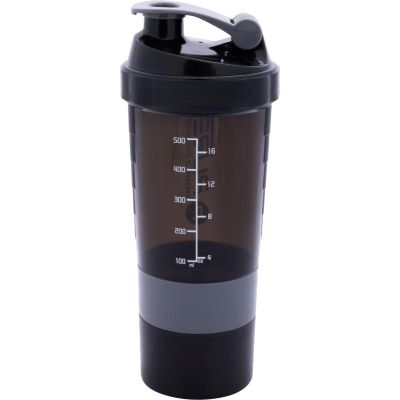 11. FITNESS-SHAKER-FLASCHE 500ML SCHWARZ GRAU PURE 2 IMPROVE