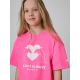 3. Lockeres T-Shirt mit Mädchenmuster 4F 4FJRSS26TTSHF3908-54N