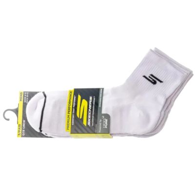 3. Skechers 3er-Pack Herren-Socken, 25 cm, Basic, S119050H-WHT, Weiß, Größe 43-46